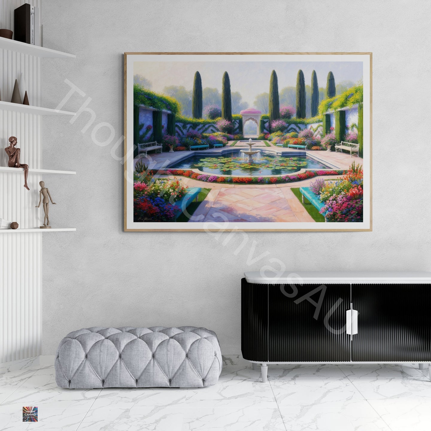 Mughal Garden Wall Art | Digital Print | Indian Palace Art |  Floral Botanical Print | Mughal Aesthetic | Home Decor | Instant Download | 3 - Shoppers Haven  - Digital     