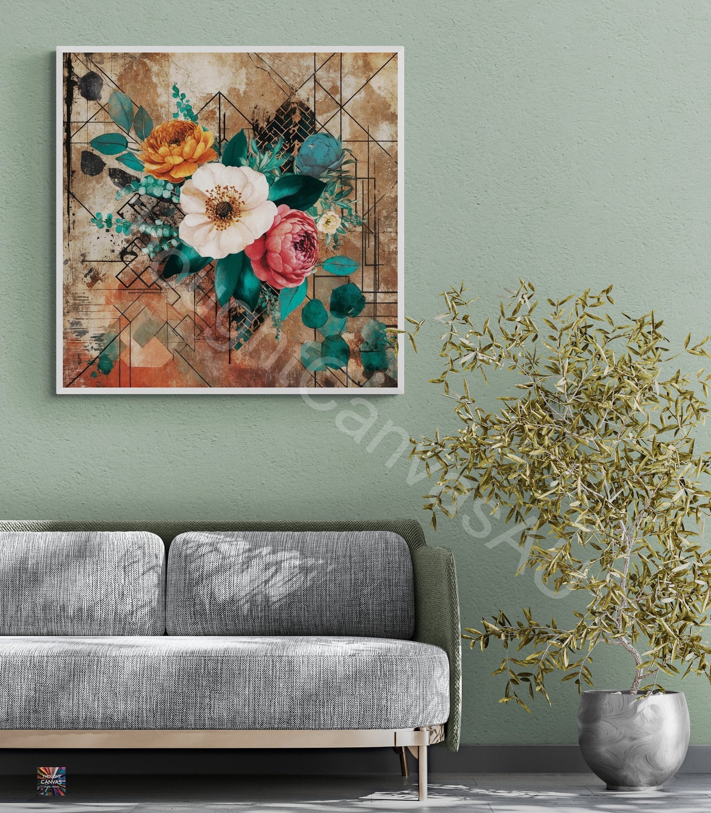 Maximalist Textured Painting | Floral Abstract | Layered Grunge Aesthetic | Floral Symphony | Rich Textures | Instant Download | 3 - Shoppers Haven  - Digital     