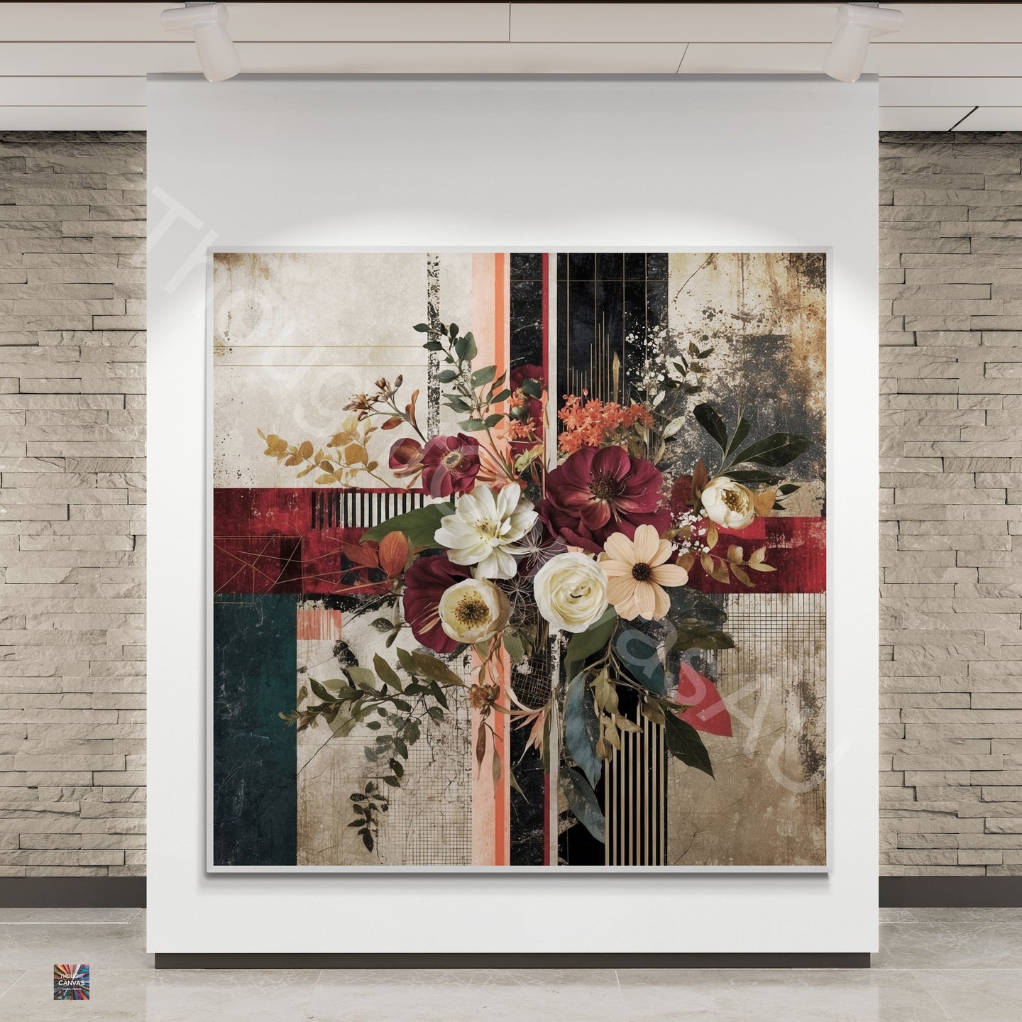 Maximalist Textured Painting | Floral Abstract | Layered Grunge Aesthetic | Floral Symphony | Rich Textures | Instant Download | 2 - Shoppers Haven  - Digital     