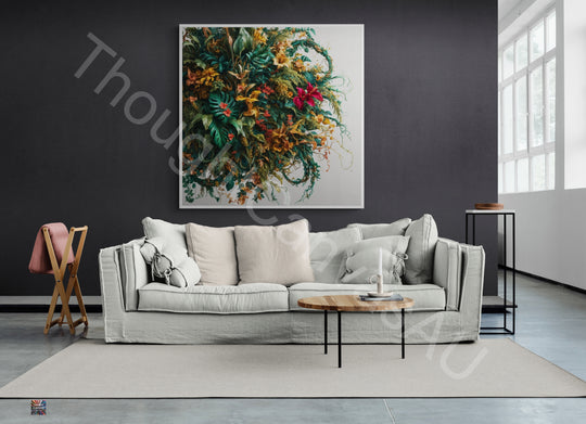 Maximalist Floral Art Print | Large Wall Art | Botanical Wall Decor | Flower Art | Bold Flower Print | Instant Download | 3 - Shoppers Haven  - Digital     