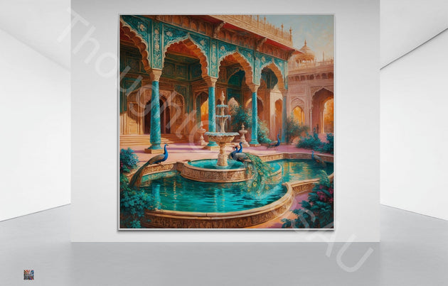 Mughal Garden Wall Art | Digital Print | Indian Palace Art |  Peacock Print | Mughal Aesthetic | Home Decor | Instant Download | 2 - Shoppers Haven  - Digital     