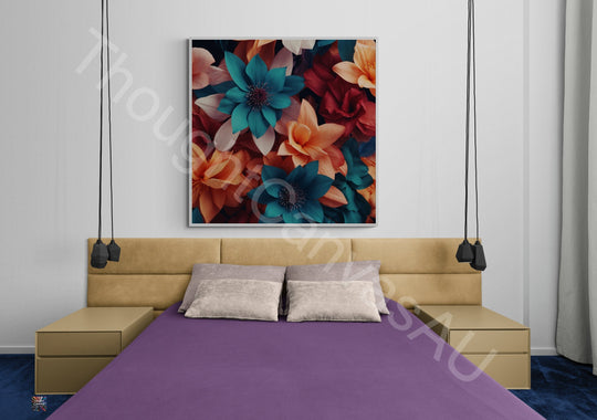 Photorealistic Botanical Abstract Art Print | Floral Wall Art | Vibrant Contemporary Decor | Nature | Botanical Wall Art | Instant Download | 2 - Shoppers Haven  - Digital     