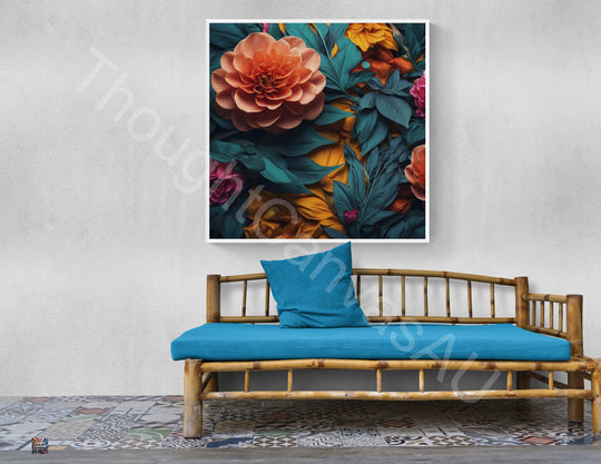 Photorealistic Botanical Abstract Art Print | Floral Wall Art | Vibrant Contemporary Decor | Nature | Botanical Wall Art | Instant Download | 1 - Shoppers Haven  - Digital     