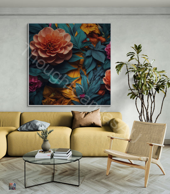 Photorealistic Botanical Abstract Art Print | Floral Wall Art | Vibrant Contemporary Decor | Nature | Botanical Wall Art | Instant Download | 1 - Shoppers Haven  - Digital     