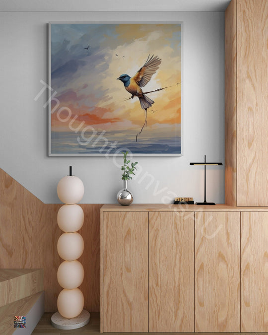 Brush Stroke Bird Wall Art I Flying Bird Painting I Freedom Wall Art I Inspirational Wall Decor I Watercolor Bird Art | Instant Download | 4 - Shoppers Haven  - Digital     