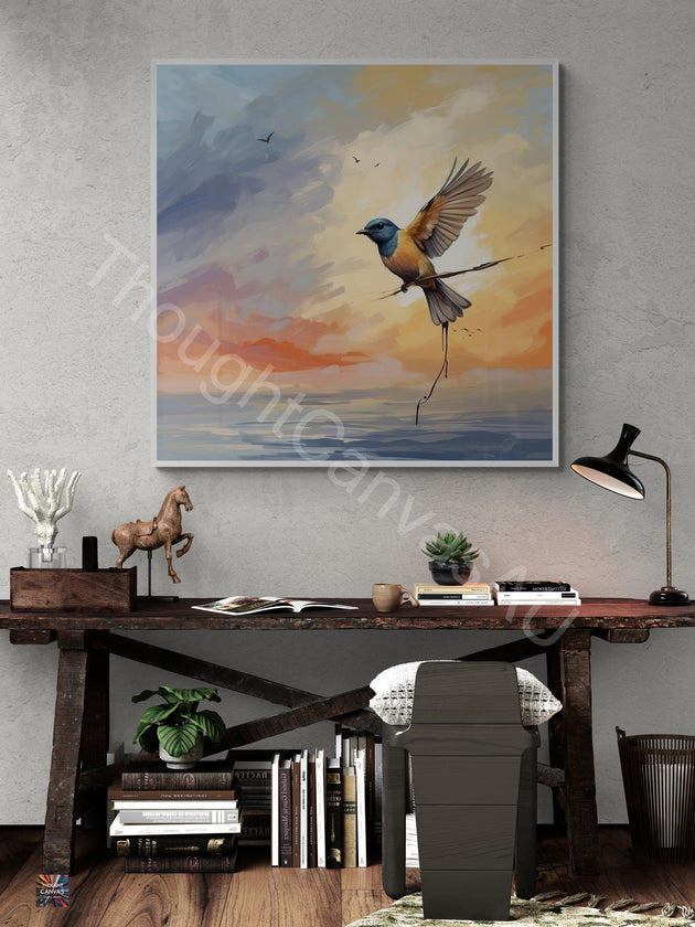 Brush Stroke Bird Wall Art I Flying Bird Painting I Freedom Wall Art I Inspirational Wall Decor I Watercolor Bird Art | Instant Download | 4 - Shoppers Haven  - Digital     