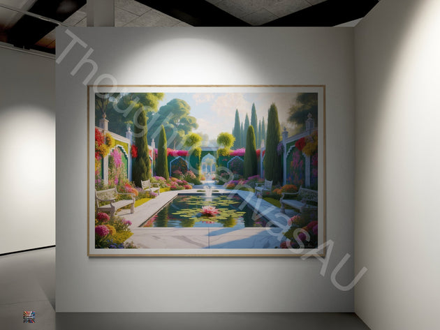 Mughal Garden Wall Art | Digital Print | Indian Palace Art |  Floral Botanical Print | Mughal Aesthetic | Home Decor | Instant Download | 5 - Shoppers Haven  - Digital     