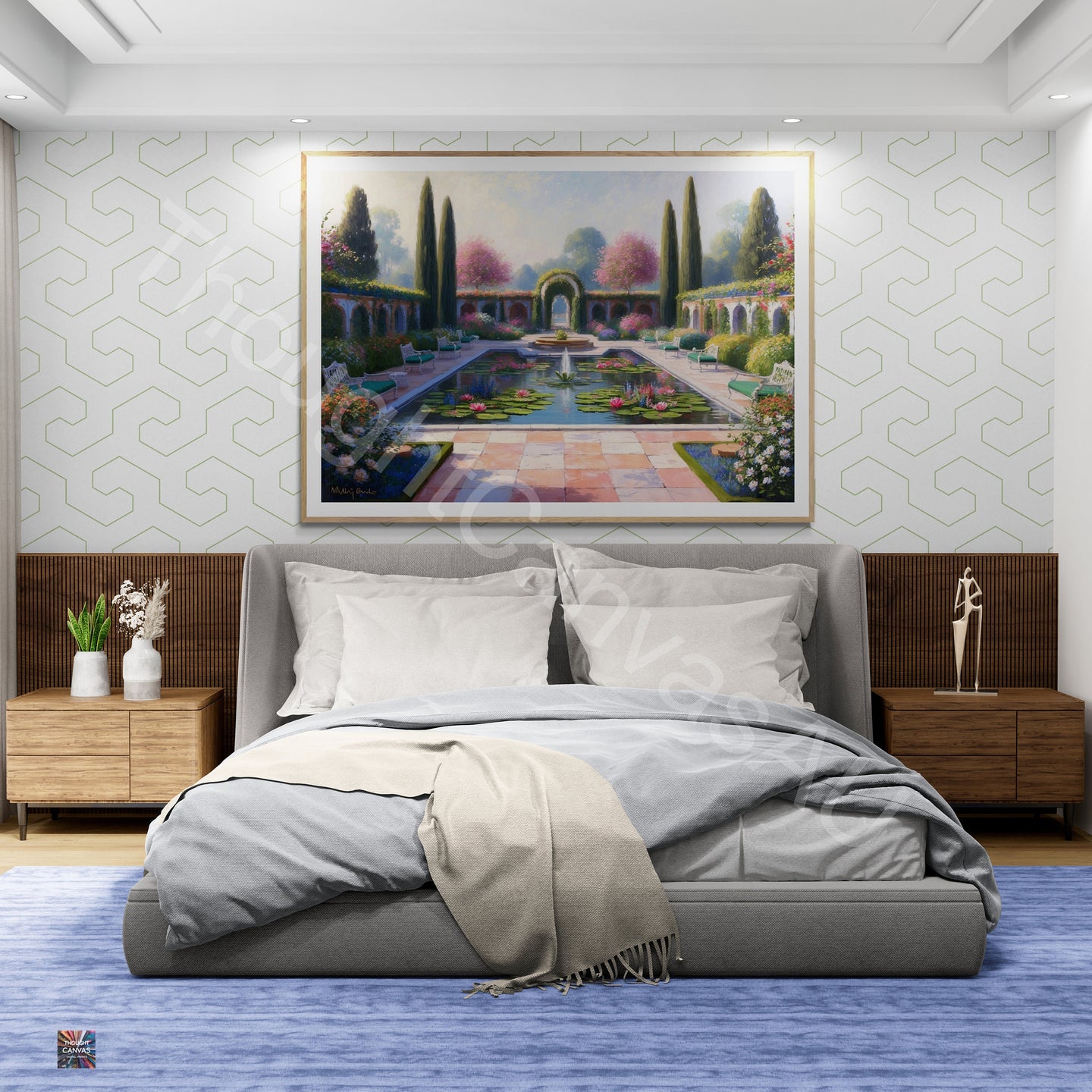 Mughal Garden Wall Art | Digital Print | Indian Palace Art |  Floral Botanical Print | Mughal Aesthetic | Home Decor | Instant Download | 4 - Shoppers Haven  - Digital     