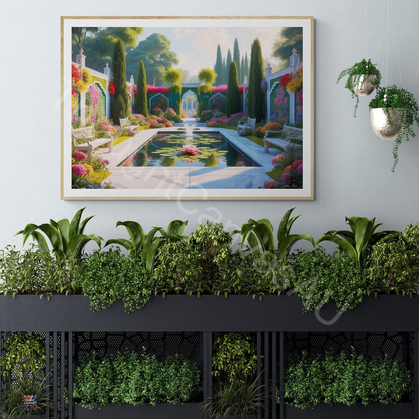 Mughal Garden Wall Art | Digital Print | Indian Palace Art |  Floral Botanical Print | Mughal Aesthetic | Home Decor | Instant Download | 5 - Shoppers Haven  - Digital     