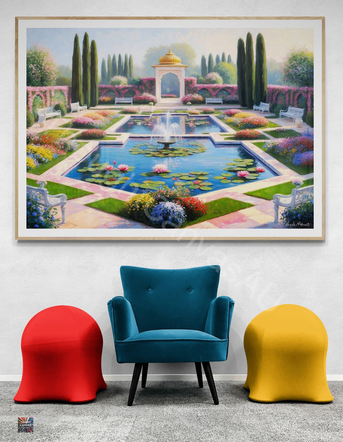 Mughal Garden Wall Art | Digital Print | Indian Palace Art |  Floral Botanical Print | Mughal Aesthetic | Home Decor | Instant Download | 2 - Shoppers Haven  - Digital     