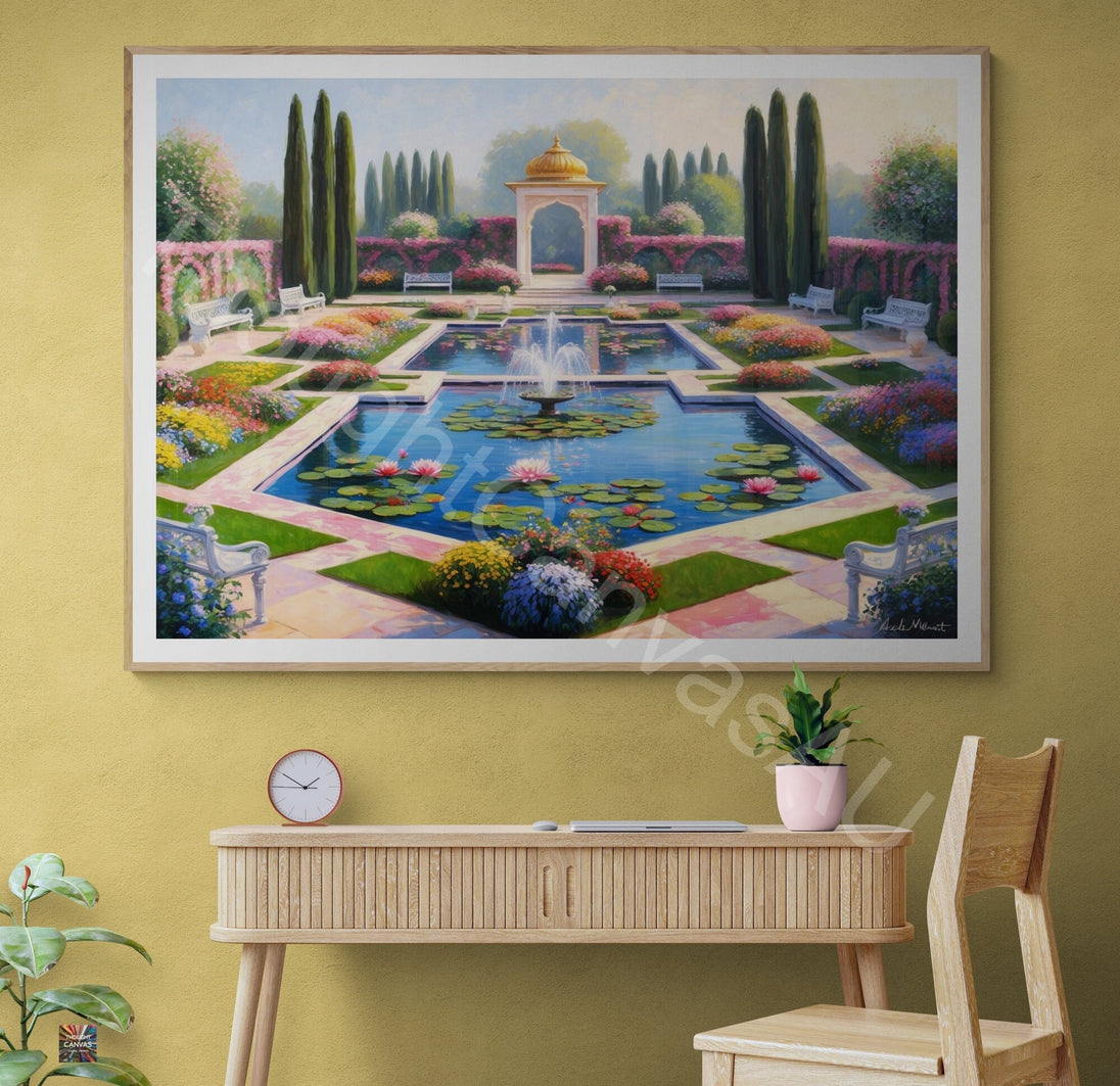 Mughal Garden Wall Art | Digital Print | Indian Palace Art |  Floral Botanical Print | Mughal Aesthetic | Home Decor | Instant Download | 2 - Shoppers Haven  - Digital     