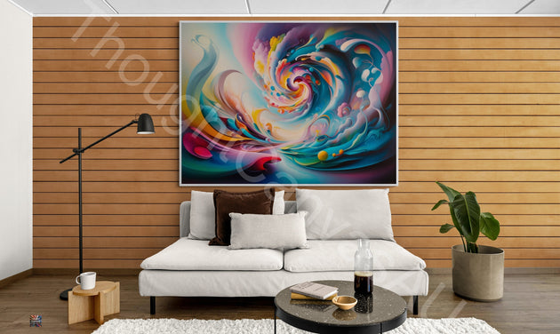 Original Abstract Painting | Dreamscape | Vibrant Swirling Colors | Surreal Art | Ethereal Whimsy | Fluid Shapes | Instant Download | 3 - Shoppers Haven  - Digital     