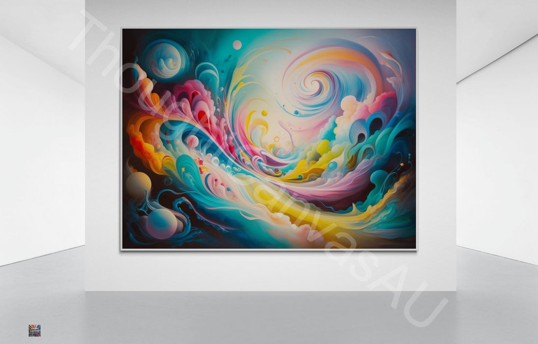 Original Abstract Painting | Dreamscape | Vibrant Swirling Colors | Surreal Art | Ethereal Whimsy | Fluid Shapes | Instant Download | 2 - Shoppers Haven  - Digital     