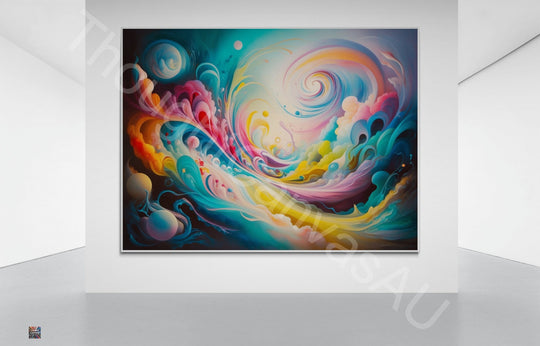 Original Abstract Painting | Dreamscape | Vibrant Swirling Colors | Surreal Art | Ethereal Whimsy | Fluid Shapes | Instant Download | 2 - Shoppers Haven  - Digital     