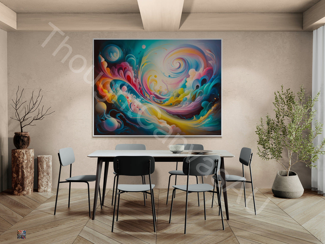 Original Abstract Painting | Dreamscape | Vibrant Swirling Colors | Surreal Art | Ethereal Whimsy | Fluid Shapes | Instant Download | 2 - Shoppers Haven  - Digital     