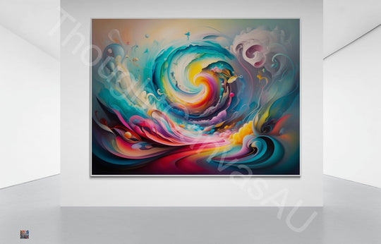 Original Abstract Painting | Dreamscape | Vibrant Swirling Colors | Surreal Art | Ethereal Whimsy | Fluid Shapes | Instant Download | 1 - Shoppers Haven  - Digital     