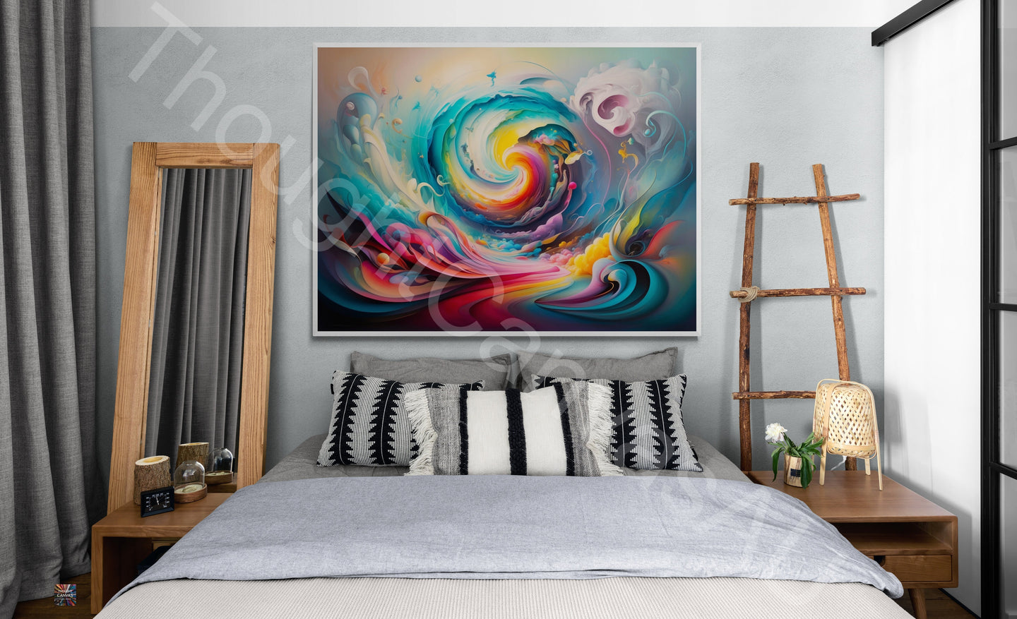 Original Abstract Painting | Dreamscape | Vibrant Swirling Colors | Surreal Art | Ethereal Whimsy | Fluid Shapes | Instant Download | 1 - Shoppers Haven  - Digital     