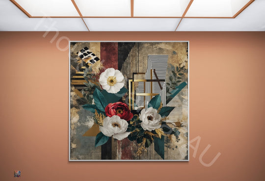 Maximalist Textured Painting | Floral Abstract | Layered Grunge Aesthetic | Floral Symphony | Rich Textures | Instant Download | 4 - Shoppers Haven  - Digital     