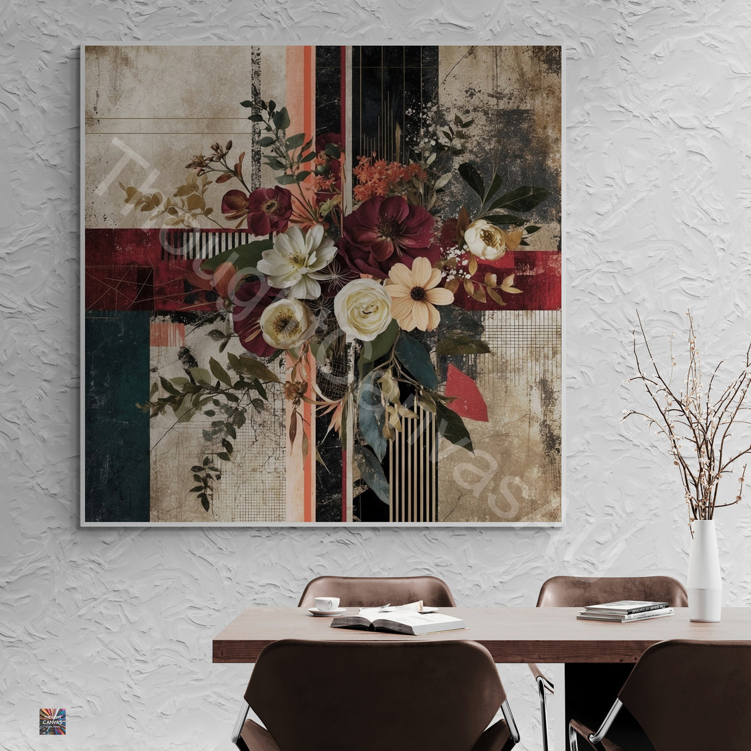 Maximalist Textured Painting | Floral Abstract | Layered Grunge Aesthetic | Floral Symphony | Rich Textures | Instant Download | 2 - Shoppers Haven  - Digital     