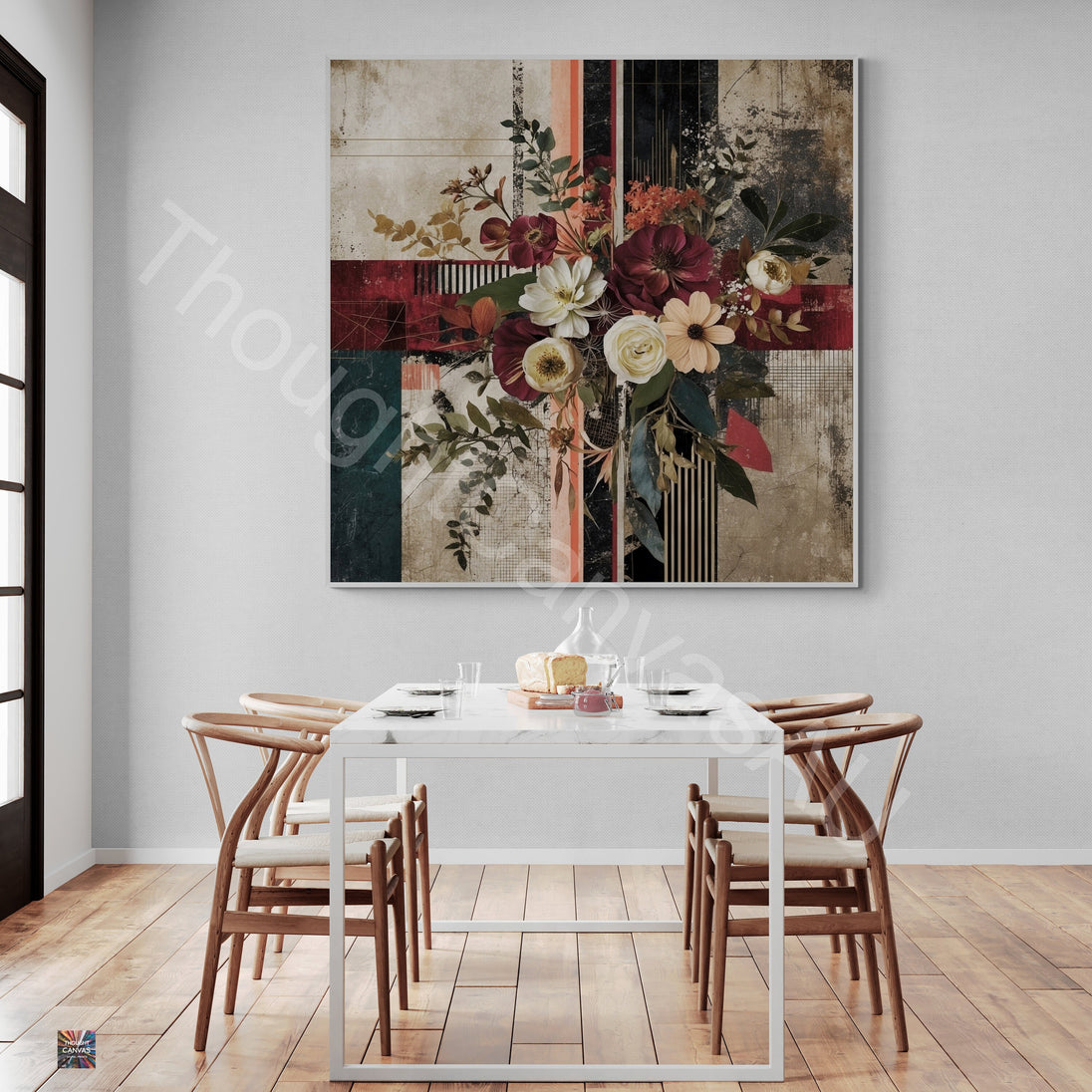 Maximalist Textured Painting | Floral Abstract | Layered Grunge Aesthetic | Floral Symphony | Rich Textures | Instant Download | 2 - Shoppers Haven  - Digital     