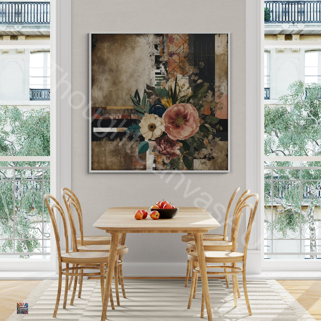 Maximalist Textured Painting | Floral Abstract | Layered Grunge Aesthetic | Floral Symphony | Rich Textures | Instant Download | 1 - Shoppers Haven  - Digital     