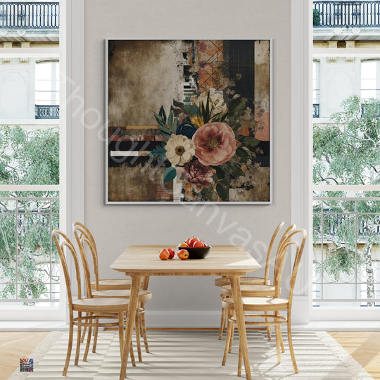 Maximalist Textured Painting | Floral Abstract | Layered Grunge Aesthetic | Floral Symphony | Rich Textures | Instant Download | 1 - Shoppers Haven  - Digital     