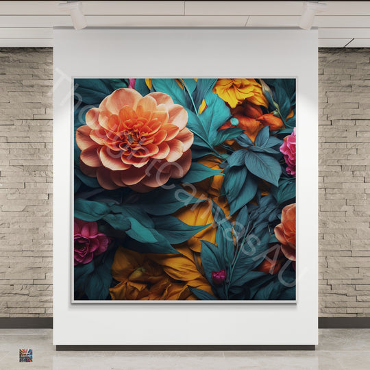 Photorealistic Botanical Abstract Art Print | Floral Wall Art | Vibrant Contemporary Decor | Nature | Botanical Wall Art | Instant Download | 1 - Shoppers Haven  - Digital     