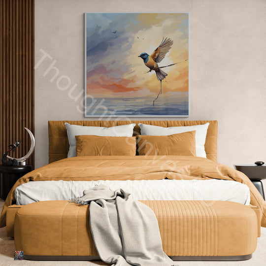 Brush Stroke Bird Wall Art I Flying Bird Painting I Freedom Wall Art I Inspirational Wall Decor I Watercolor Bird Art | Instant Download | 4 - Shoppers Haven  - Digital     