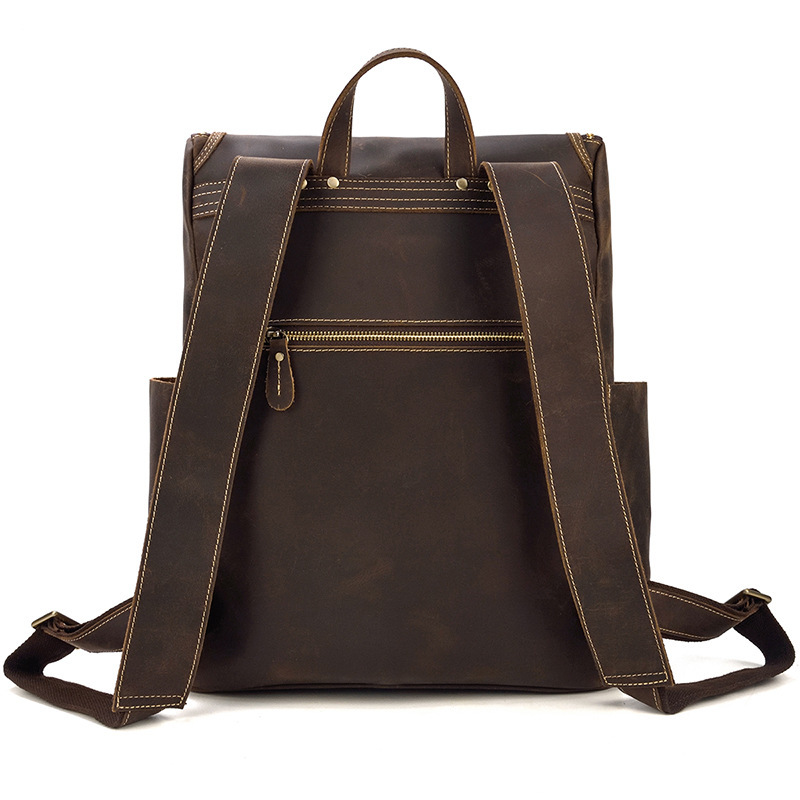 Leather Backpack – Rugged Multi-Pocket Bag 5 Leather Backpack – Rugged Multi-Pocket Bag - Image 5