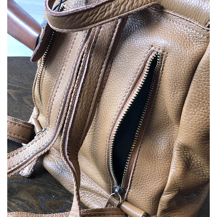 First-Layer Cowhide Leather Casual City Backpack 4 First-Layer Cowhide Leather Casual City Backpack - Image 4