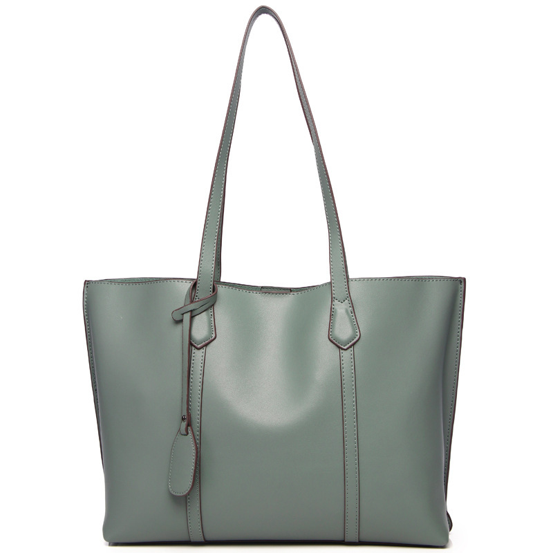 Two-Layer Cowhide Leather Elegant Everyday Tote Bag 1 Two-Layer Cowhide Leather Elegant Everyday Tote Bag