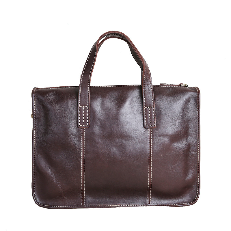 Top-Layer Cow Leather Casual Briefcase 5 Top-Layer Cow Leather Casual Briefcase - Image 5