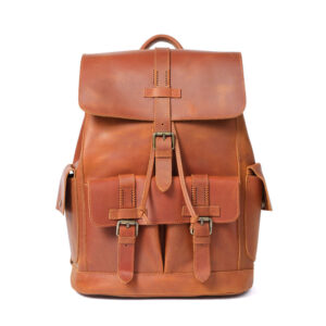 First-Layer Cowhide Leather Backpack