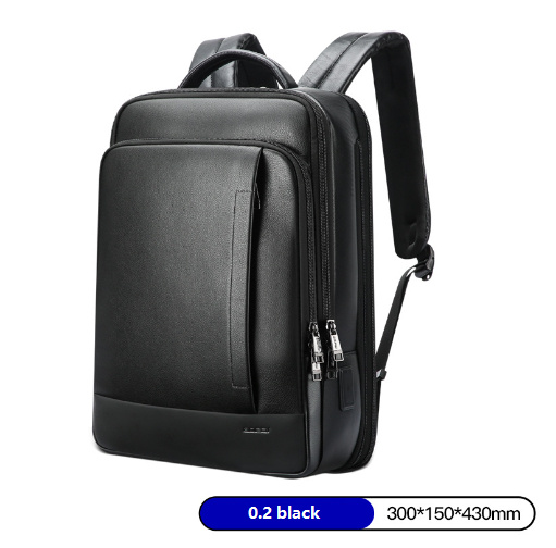 Expandable Cowhide Leather Business Backpack – Sleek Smart Laptop Daypack 6 Expandable Cowhide Leather Business Backpack – Sleek Smart Laptop Daypack - Image 6