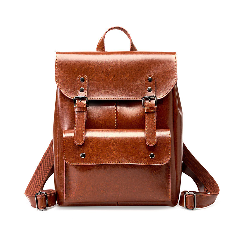 Leather Backpack Wear-resistant Cowhide Backpack 6 Leather Backpack Wear-resistant Cowhide Backpack - Image 6