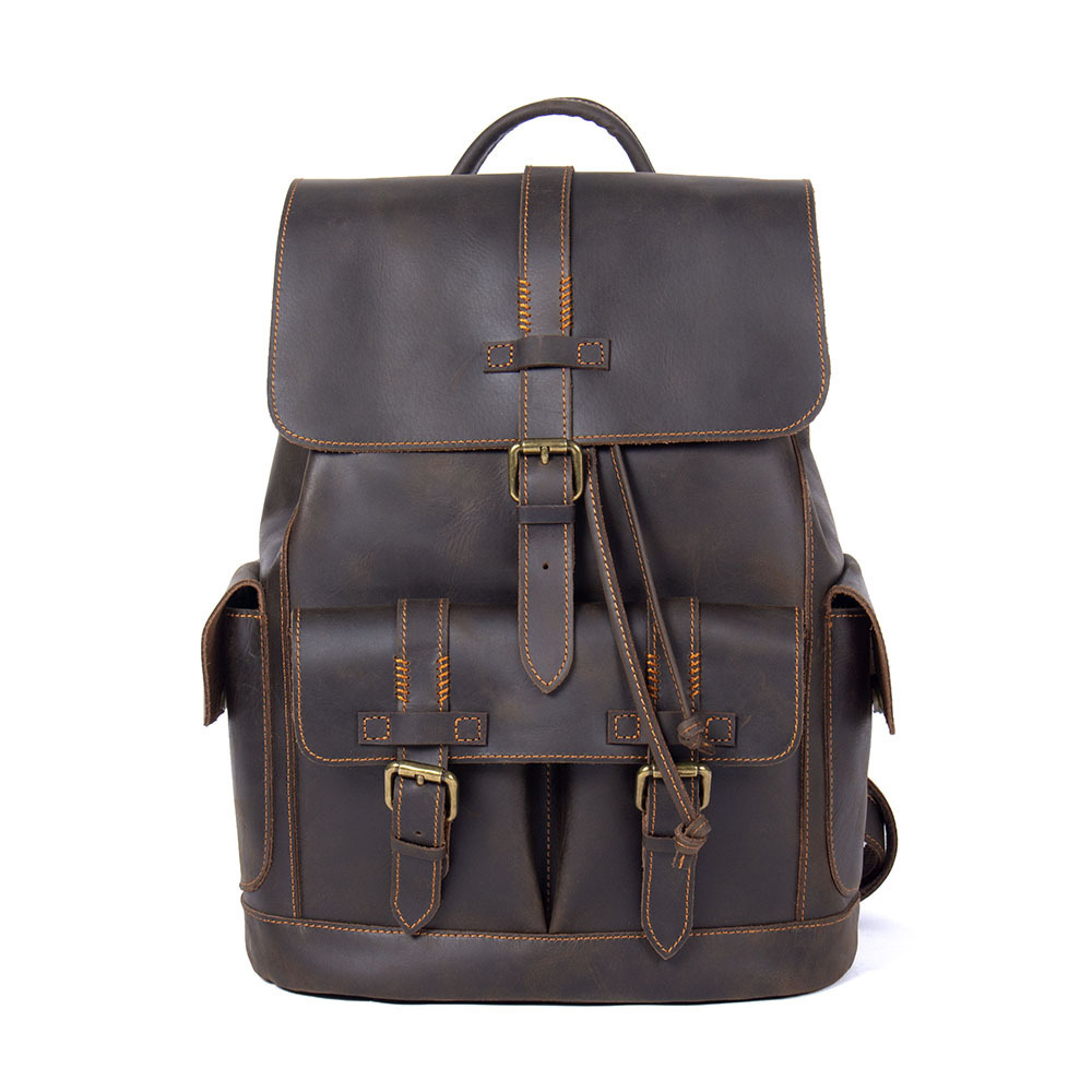First-Layer Cowhide Leather Backpack 4 First-Layer Cowhide Leather Backpack - Image 4