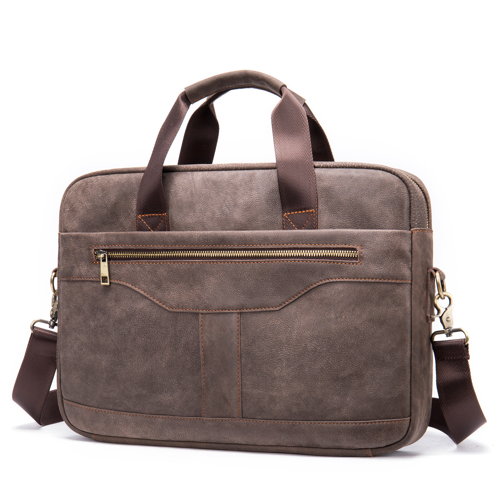 First-Layer Cowhide Leather Men's Briefcase – Classic Horizontal 7 First-Layer Cowhide Leather Men's Briefcase – Classic Horizontal - Image 7