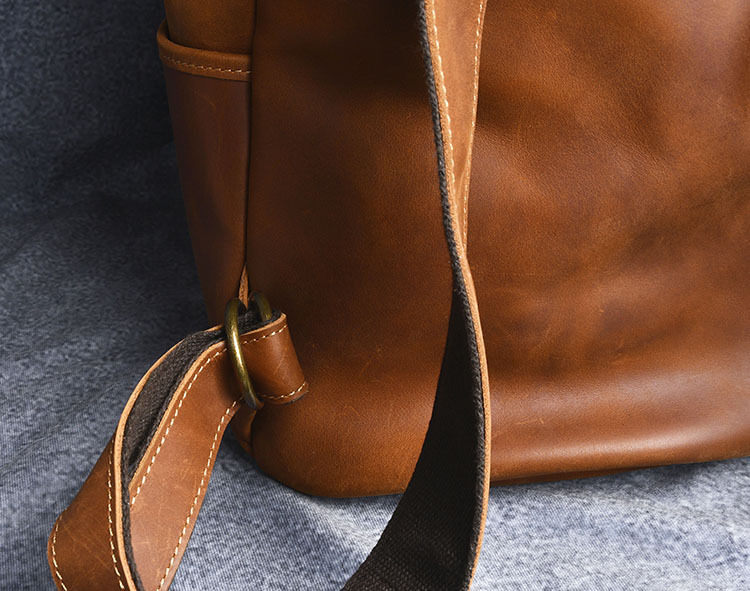First-Layer Cowhide Leather Backpack – Rugged 20-35L Backpack 4 First-Layer Cowhide Leather Backpack – Rugged 20-35L Backpack - Image 4