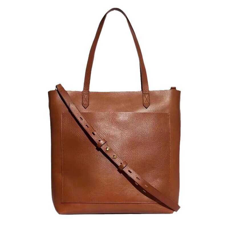 Leather Tote Bag - Open-Top and Zippered variations 4 Leather Tote Bag - Open-Top and Zippered variations - Image 4