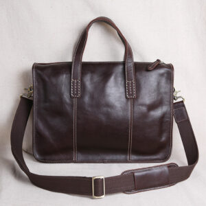 Top-Layer Cow Leather Casual Briefcase