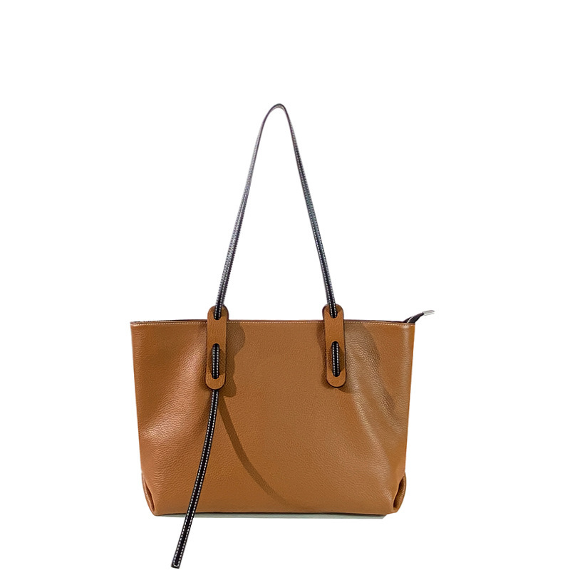 First-Layer Cowhide Leather Tote Bag – Medium Shoulder Bag 1 First-Layer Cowhide Leather Tote Bag – Medium Shoulder Bag