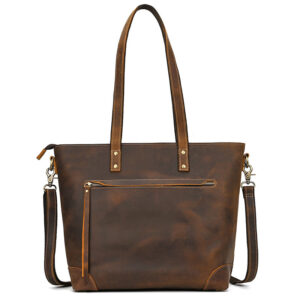 First-Layer Cowhide Large Tote Bag