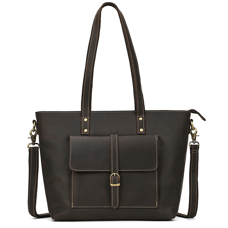First-Layer Cowhide Large Tote Bag 7 First-Layer Cowhide Large Tote Bag - Image 7
