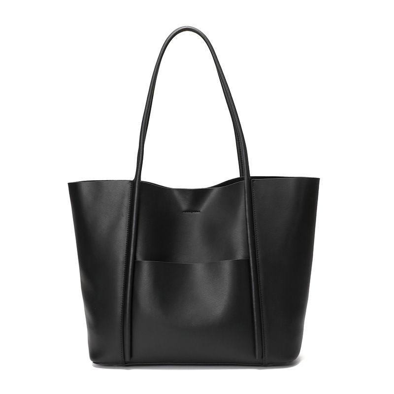 Two-Layer Cowhide Large Tote Bag – Minimalist Tailored Shoulder Bag 3 Two-Layer Cowhide Large Tote Bag – Minimalist Tailored Shoulder Bag - Image 3