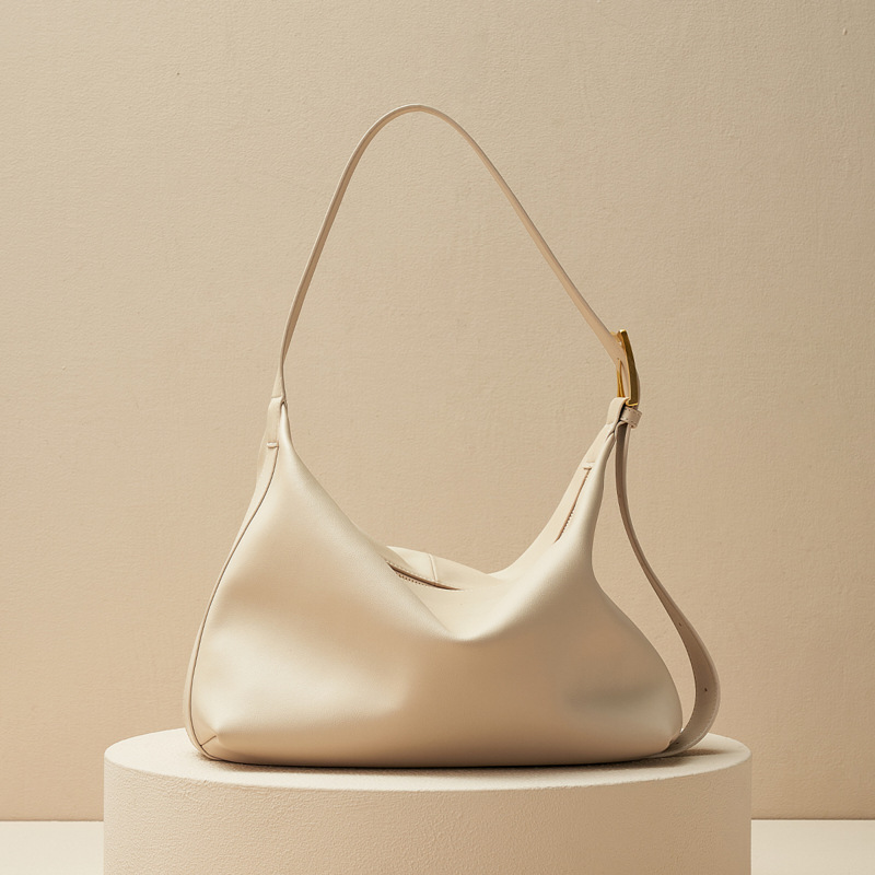 Two-Layer Cowhide Leather Tote – Soft Hobo Shoulder Bag 6 Two-Layer Cowhide Leather Tote – Soft Hobo Shoulder Bag - Image 6