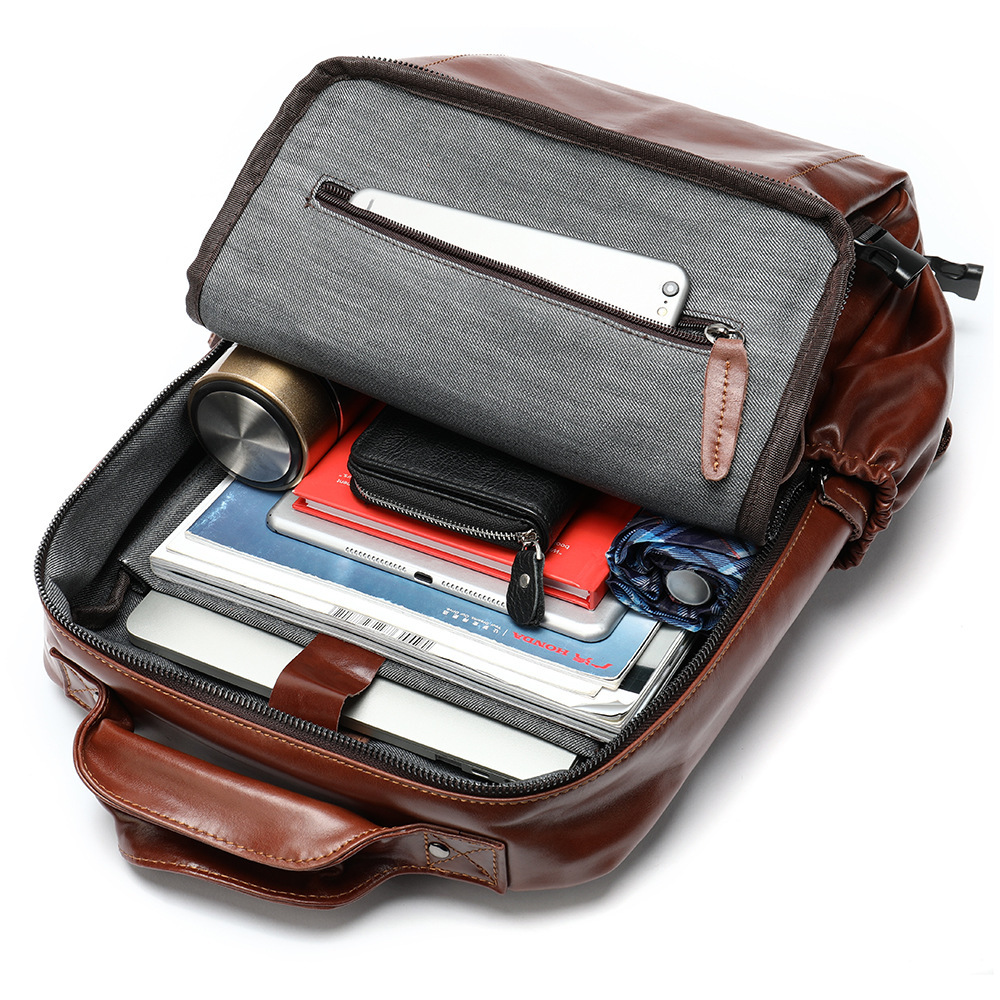 Leather Backpack – Sleek Daypack 7 Leather Backpack – Sleek Daypack - Image 7