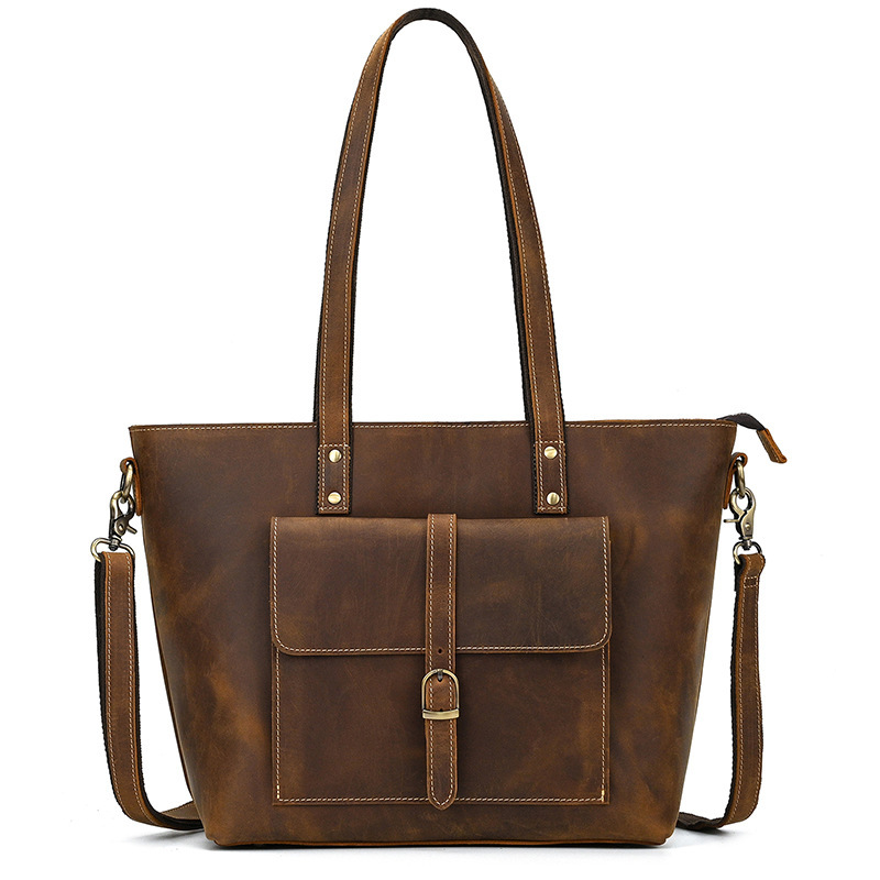 First-Layer Cowhide Large Tote Bag 6 First-Layer Cowhide Large Tote Bag - Image 6